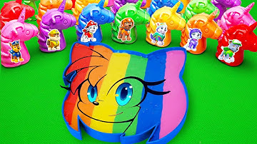 ASMR Satisfying Video 🌈 DIY How To Make Rainbow Sonic Bathtub From Mixing SLIME in CLAY Coloring