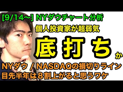 [9/14〜]NYダウチャート分析：底打ちか？