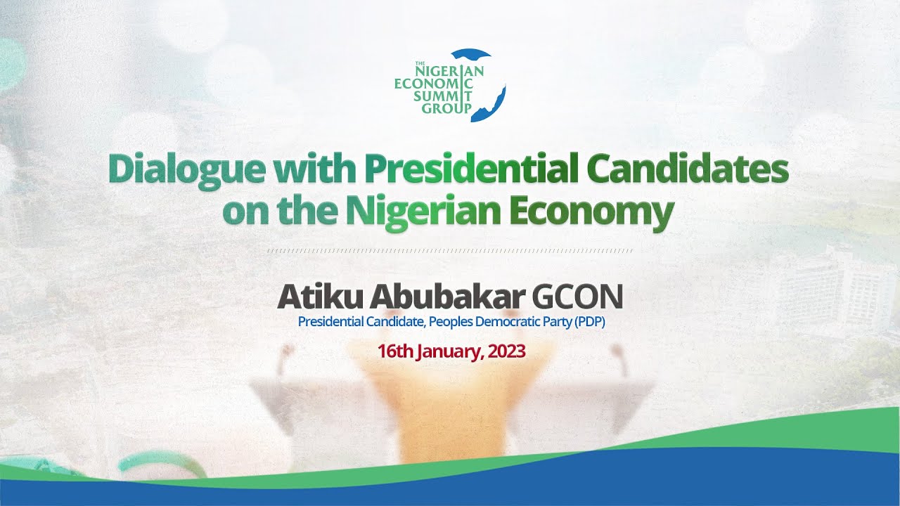 NESG Presidential Dialogue with Atiku Abubakar GCON 
