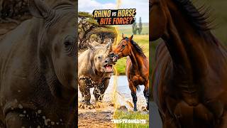 Rhino vs Horse Bite #force | The Strong Bite #viral