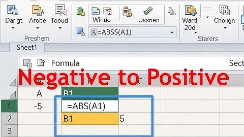 How to convert negative numbers to positive numbers? #excel  