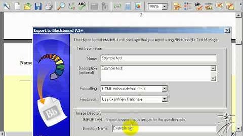 Import Examview into BlackBoard