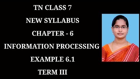 7th Maths T-3 Ch-6 Information Processing Example-6.1 | Samacheer One plus One channel