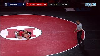 174 LBS: #1 Mark Hall (Penn State) vs. #6 Mikey Labriola (Nebraska) | 2020 B1G Wrestling