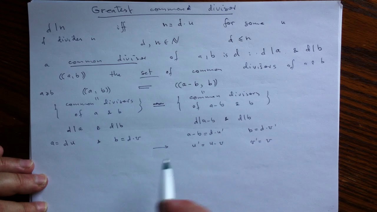 Greatest common divisor - YouTube