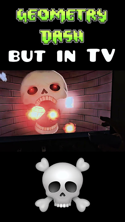 You Won't Believe Geometry Dash On TV! #gd #deluxe12 #gaming #games #shorts