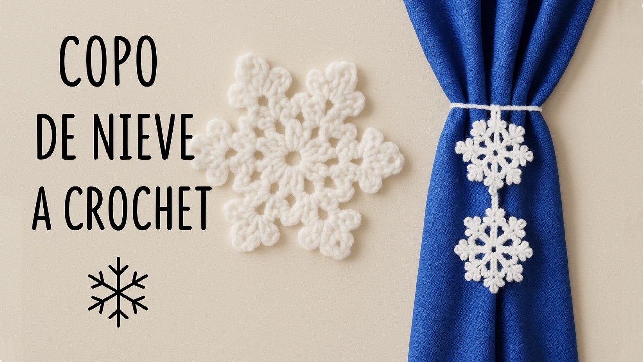 👉 “Cómo Tejer un Copo de Nieve a Crochet | Fácil y Rápido ❄️✨”