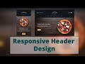 Responsive Restaurant Header Design using HTML & CSS | Modern Web Design 2025