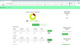 Kristian R - Updated Calorie Tracker (Django REST/React-Redux)