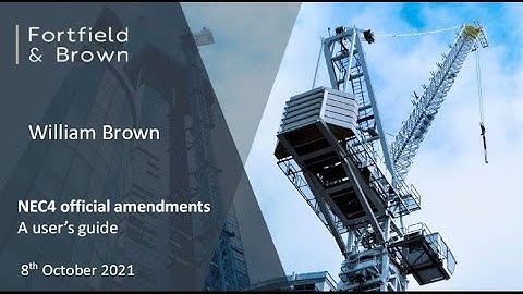 NEC4 official amendments: A user’s guide