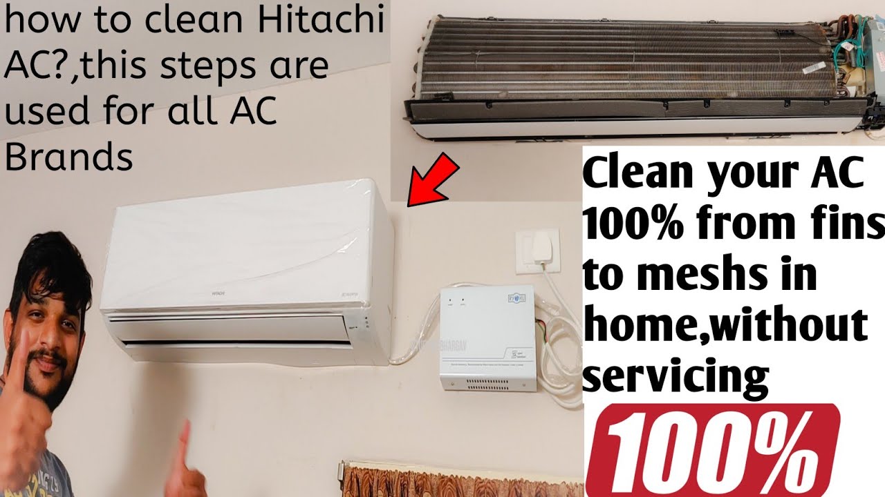 Clean your AC 100 from fins to meshs in home, without servicing, how