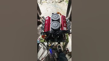 277 CC V8 engine model#DIY #model #RC #car #engine #enginemodel #v8 #v8engine #gearbox #gokart #toy