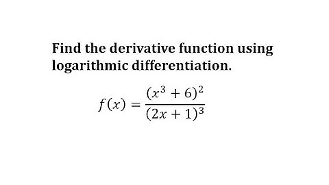The Derivative of a Rational Function Using the Log Differentiation (Powers of Binomials)