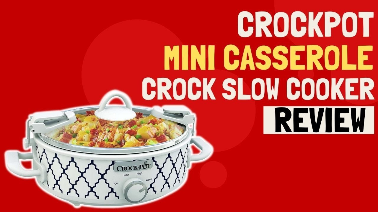 Crockpot 2.5-Quart Mini Casserole Crock Slow Cooker White/Blue