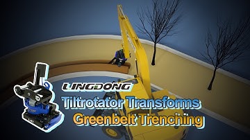How LINGDONG Tiltrotator Transforms Greenbelt Trenching | Smarter Excavator Solution #tiltrotator