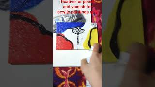 fixative spray for pencil so it will not rub varnish for acrylic paintings for glow$protection #art