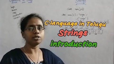 Strings|Introduction|@RC REDDY INSTITUTE OF TECHNOLOGY ATP BY JYOSHNA RANI DEVIREDDY|