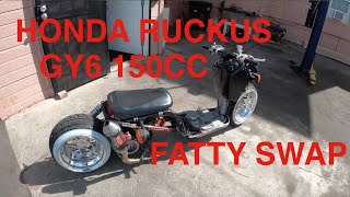 How To 150CC Gy6 swap a Honda Ruckus Fatty Wheel