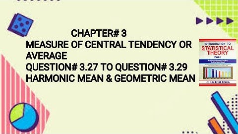 Solved Question#3.27 To Question#3.29 || Chapter#3 || Measure Of Central Tendency Or Average ||
