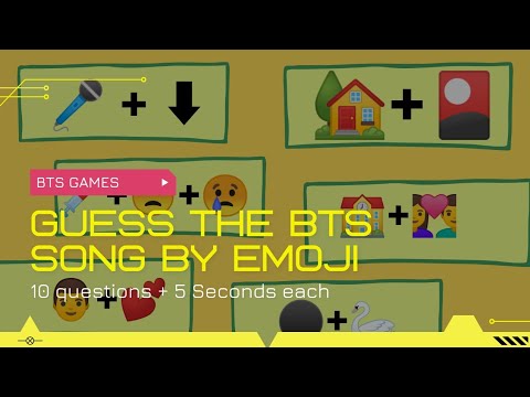 Guess the BTS song name by Emoji quiz/challenge 😁 BTS & k-pop fun games for army 👻 | k-pop heartu 💜
