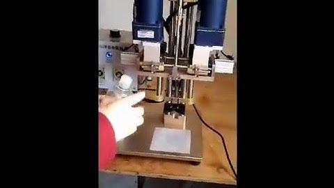 test run video tabletop screw capping machine for Indonesian customer