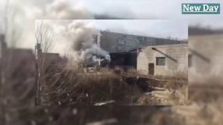 Пожар на заброшенной базе в Волгограде 12.03.2017