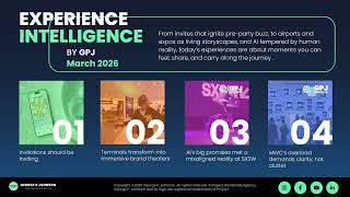 GPJ Experience Intelligence Report March 2026