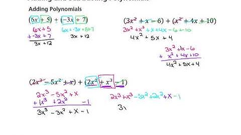 Subtracting Polynomials and Word Problems