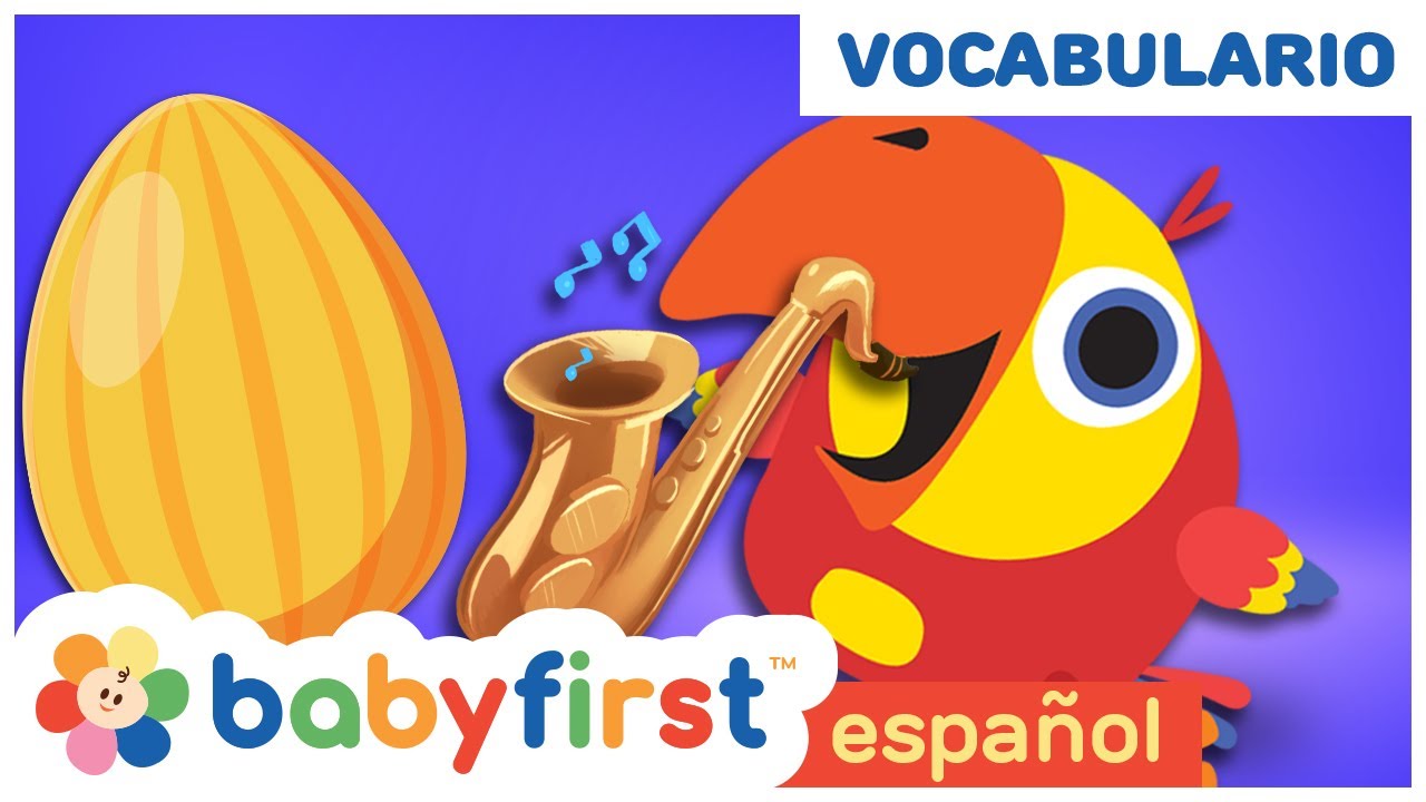 Aprende los instrumentos musicales con HUEVOS SORPRESA |Nuevas Palabras con Larry |BabyFirst Español