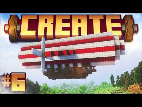 IT WORKS! I FINALLY GET THE FLYING SHIP TO FLY - Minecraft CREATE #6
