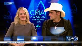 Carrie Underwood, Brad Paisley talk with ABC 7 ahead of CMA Awards