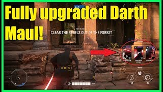 Star Wars Battlefront 2 - Trying my fully upgraded Darth Maul! Max Level star cards!