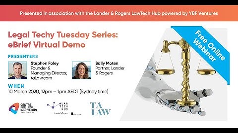 Legal Techy Tuesday Series: eBrief Virtual Demo
