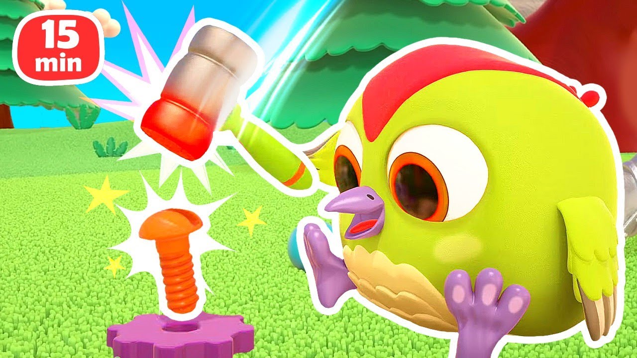 Hop Hop Baykuş ile Tamircilik ve Araba oyunları. Bebekler için eğitici çizgi film