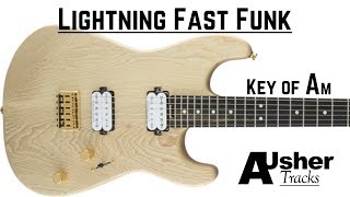 fast funk in a minor | guitar backing track
