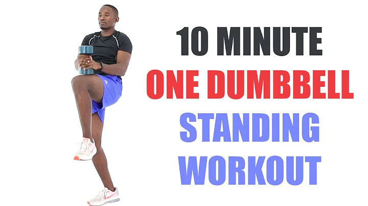 10 Minute One Dumbbell Standing Workout/ Fat Burner Dumbbell Workout 🔥 Burn 100 Calories 🔥