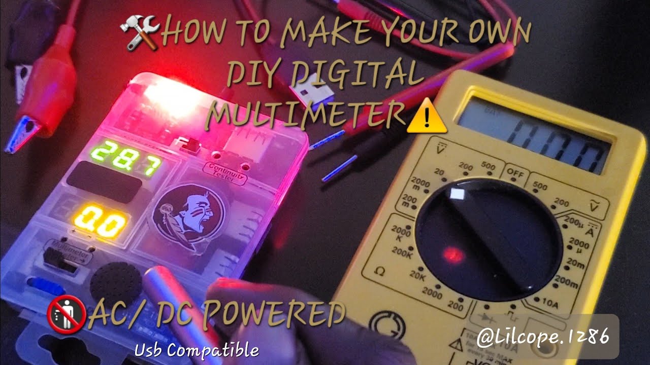 🛠 Diy Digital #Multimeter 🪛 (Ac/Dc Power & #Usb Comp.) w/⚠️HighPower ...