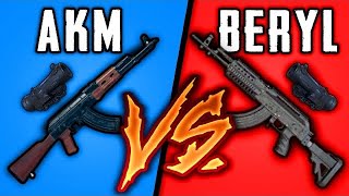 Что Лучше AKM или Beryl M762? Сравнения Штурмовых Винтовок в PUBG (PUBG Mobile)