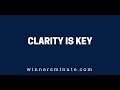 Clarity Is Key | The Winner's Minute With Mac Hammond