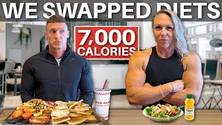 I swapped diets with the WORLD’S STRONGEST WOMAN! *7,000 calories*