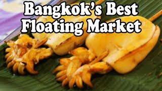 Thai Street Food at Khlong Lat Mayom Floating Market in Bangkok Thailand