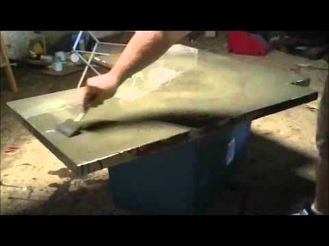 Glazed concrete countertops