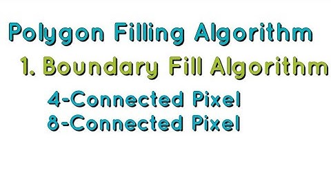 Compter Graphics | Boundary Fill Algorithm