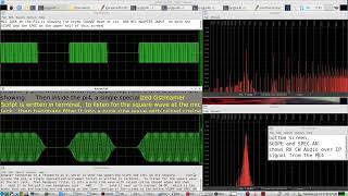 key TLC551 square wave CW oscillator into pi4 usb mic jack, filter it into pure sine wave Morse Code
