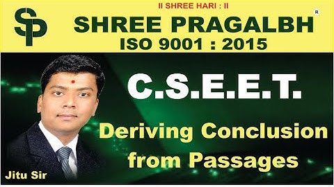 Deriving Conclusion from Passages ( For CSEET )