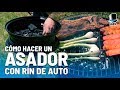 Cómo hacer un asador con un rin de auto