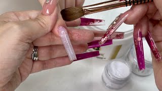 Glitter Nails | Step By Step Acrylic Nails