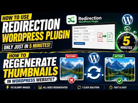How to Use Redirection Wordpress Plugin only just in 5 minutes?