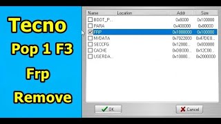 How to remove FRP Tecno Pop 1 F3