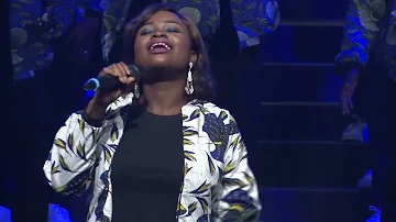 Oyinlola ministering at Daystar night of worship 2018.